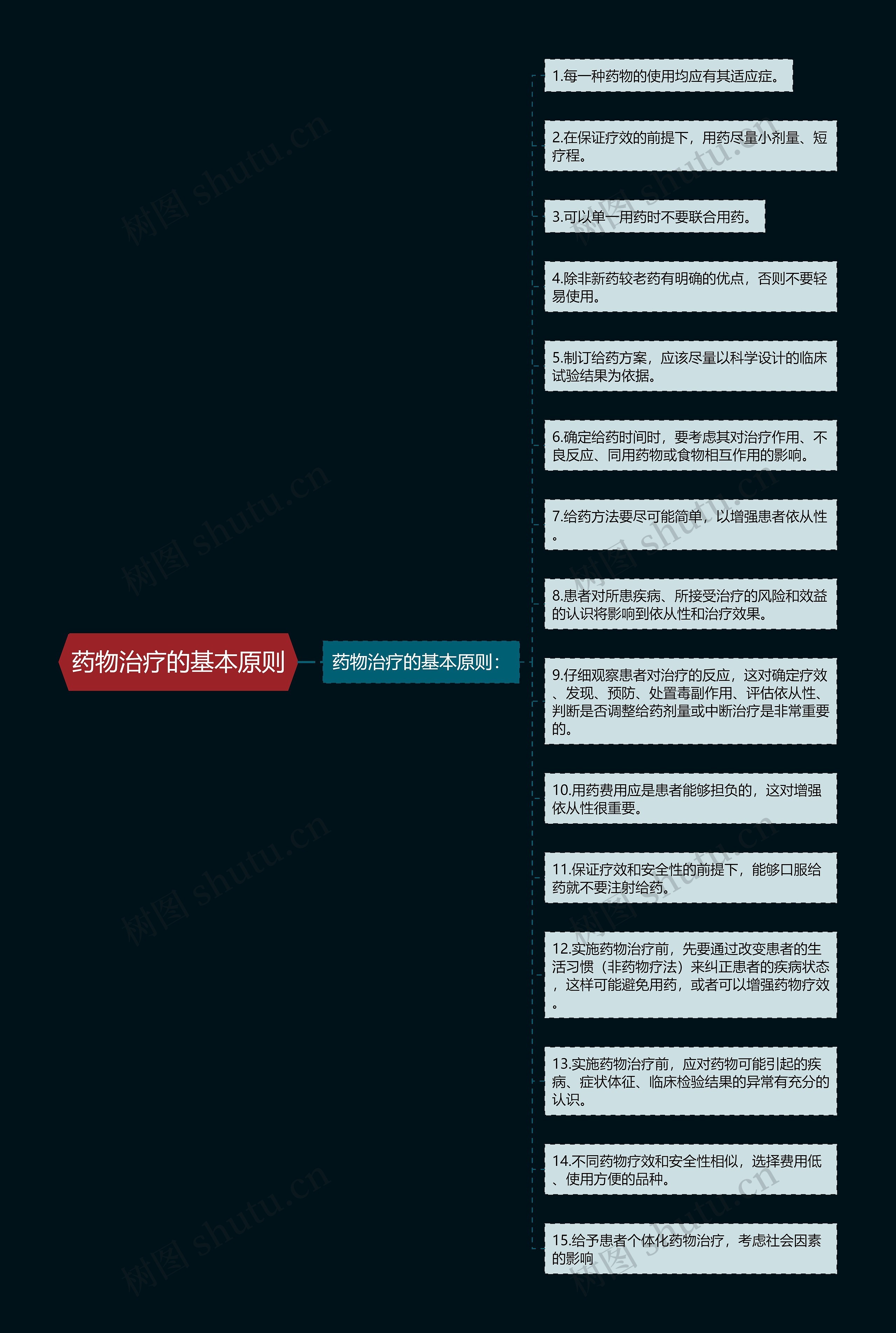 药物治疗的基本原则思维导图