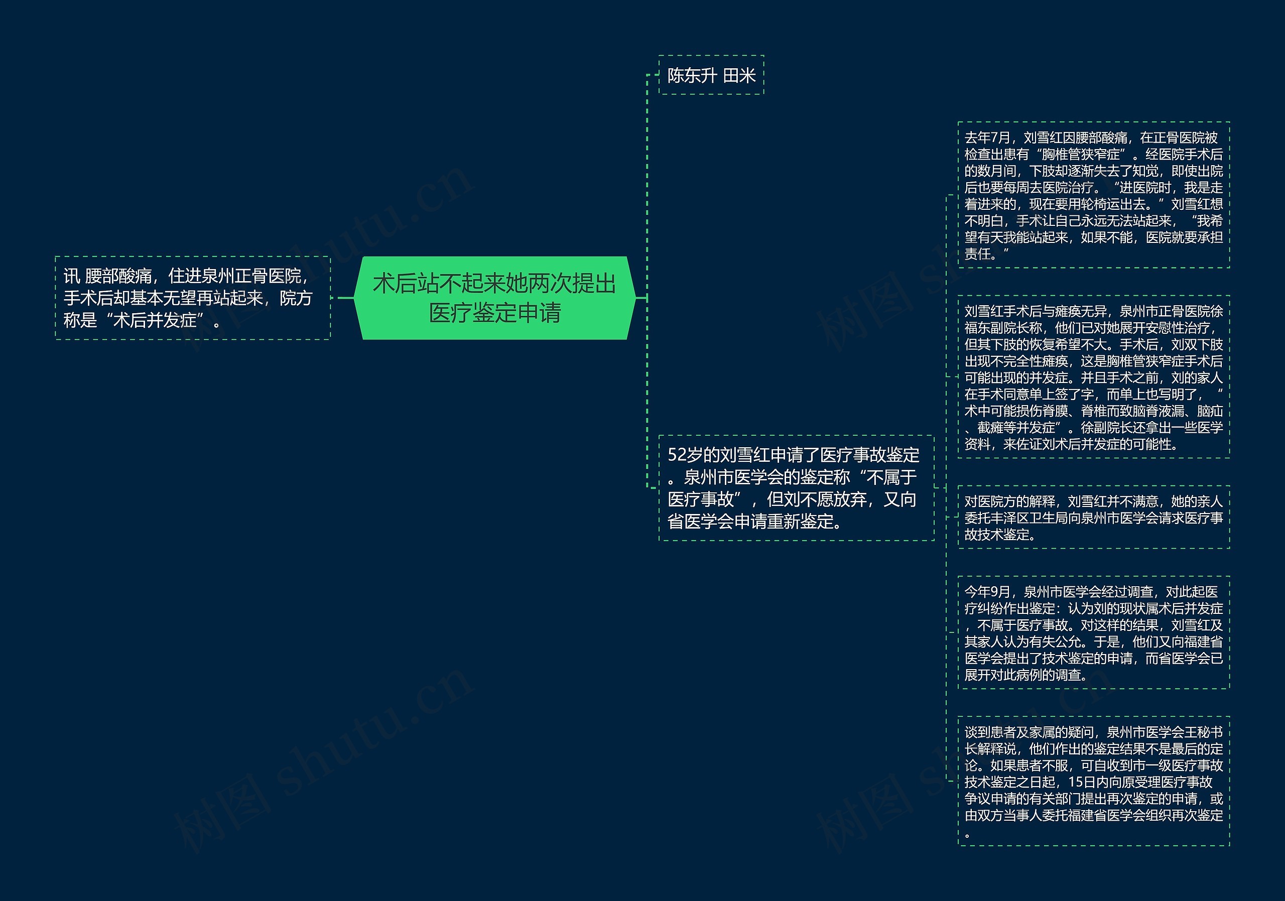 术后站不起来她两次提出医疗鉴定申请思维导图