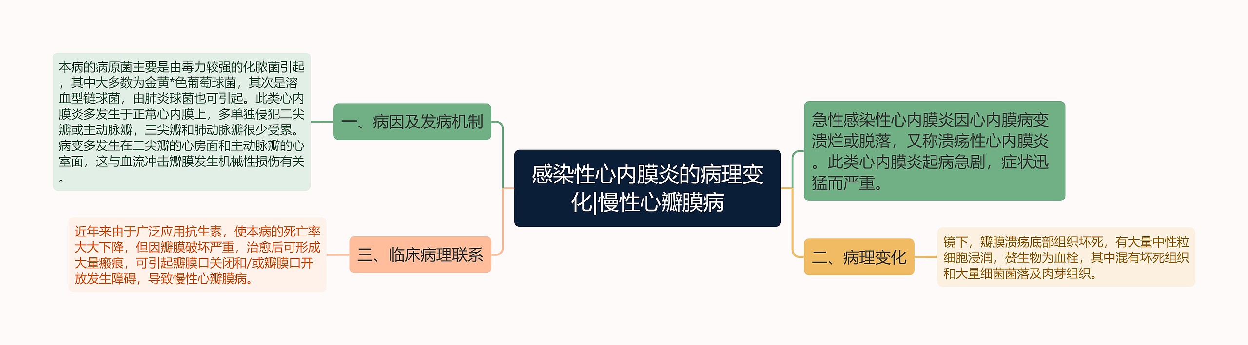 感染性心内膜炎的病理变化|慢性心瓣膜病思维导图