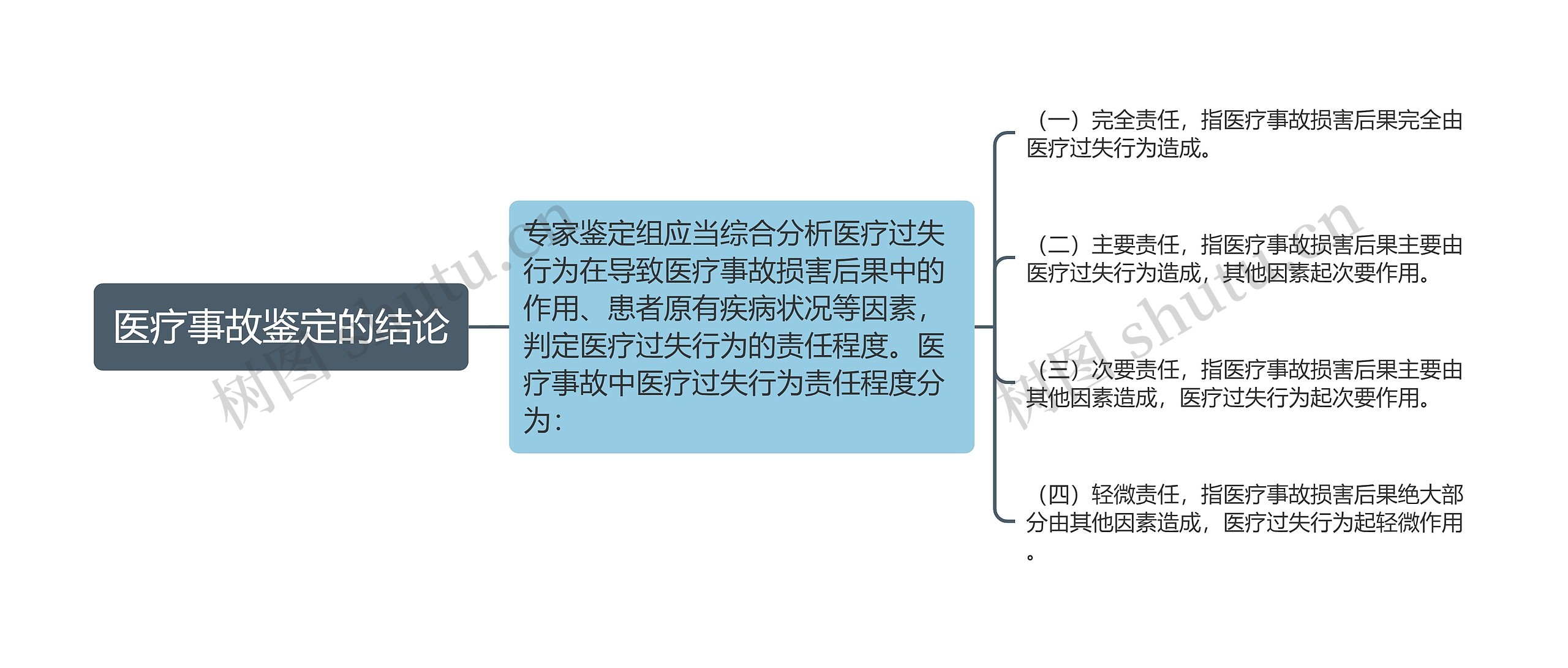 医疗事故鉴定的结论思维导图