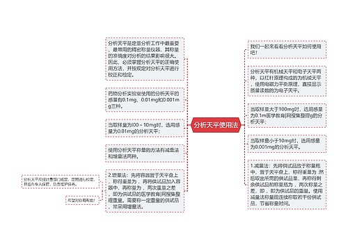 分析天平使用法思维导图