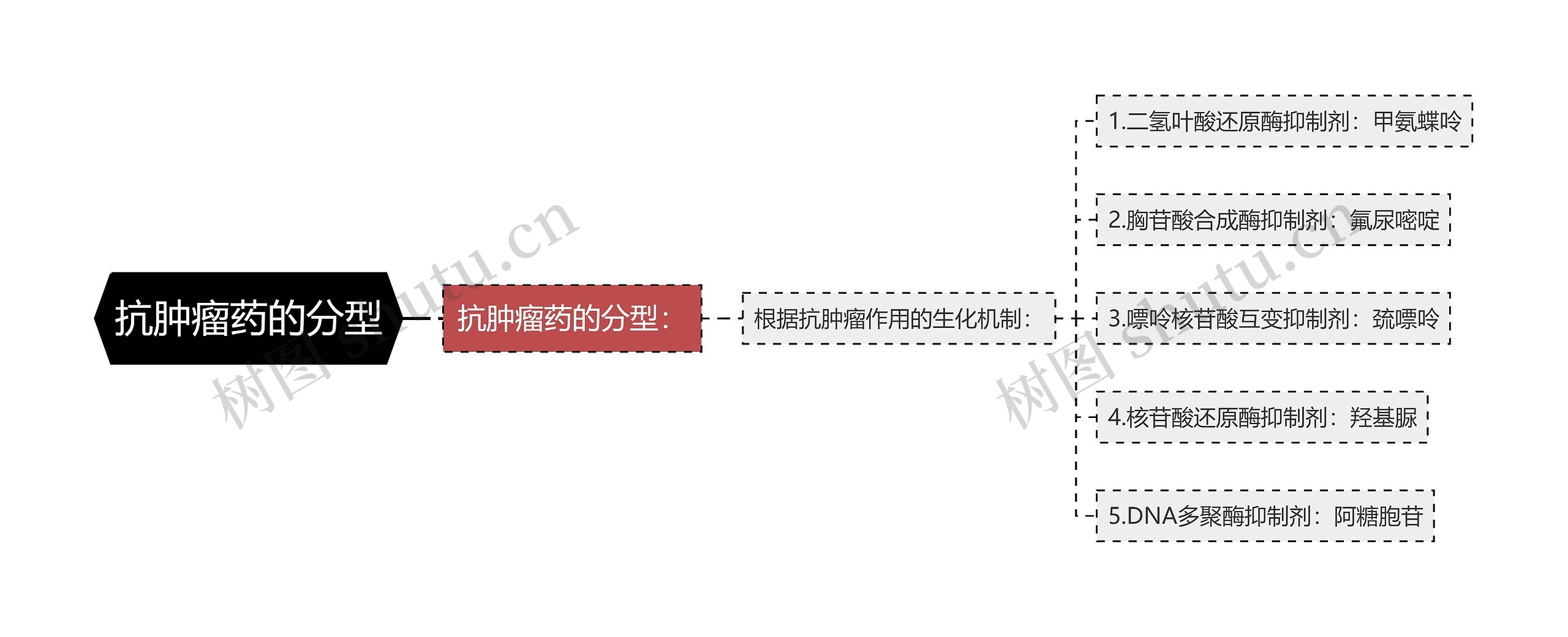 抗肿瘤药的分型思维导图