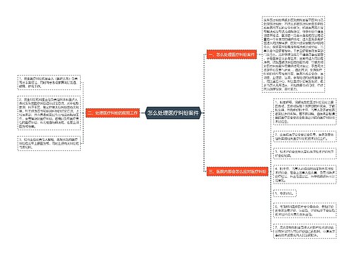 怎么处理医疗纠纷案件