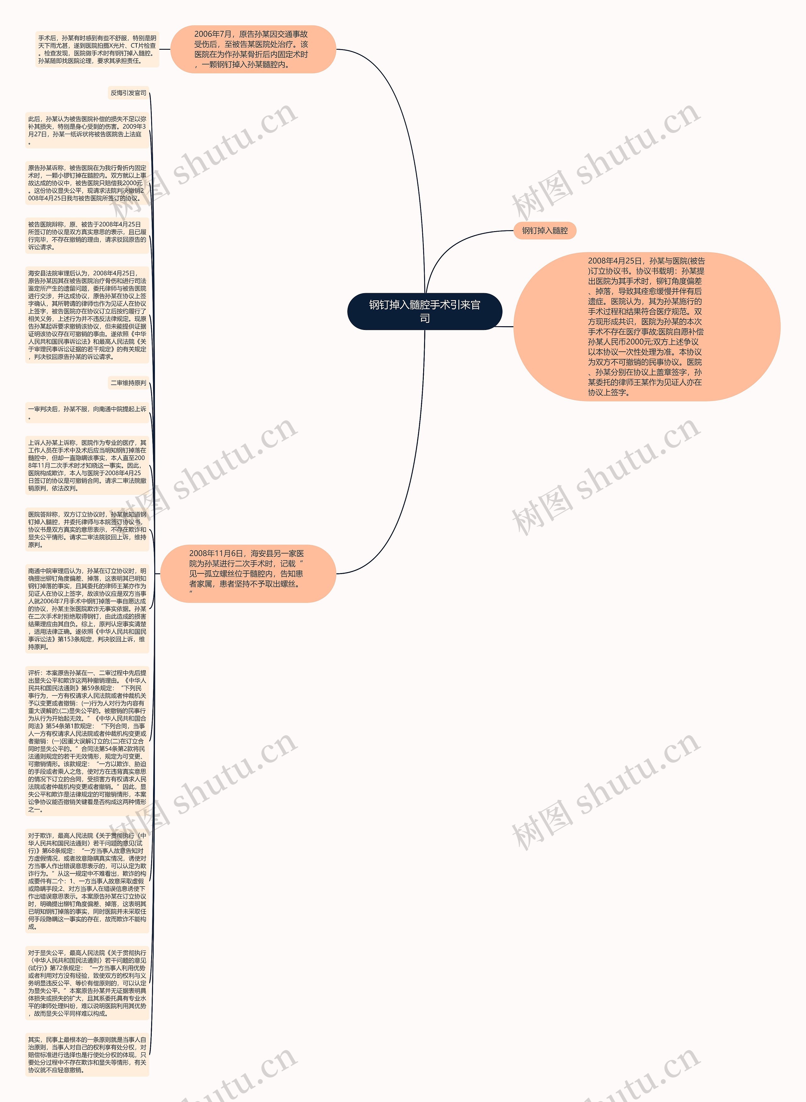 钢钉掉入髓腔手术引来官司思维导图