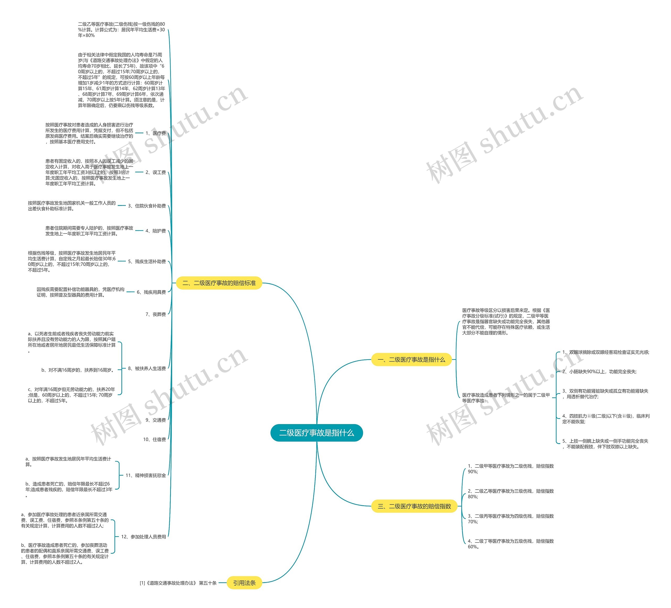 二级医疗事故是指什么思维导图