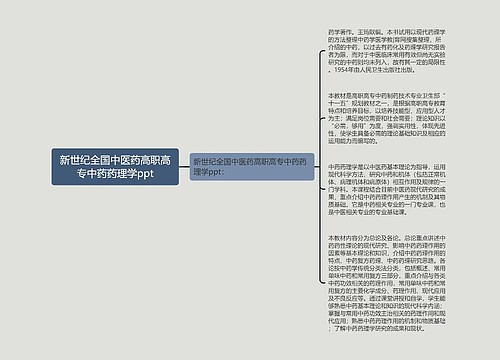 新世纪全国中医药高职高专中药药理学ppt