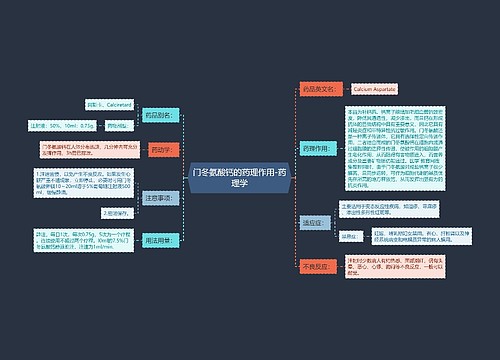 门冬氨酸钙的药理作用-药理学