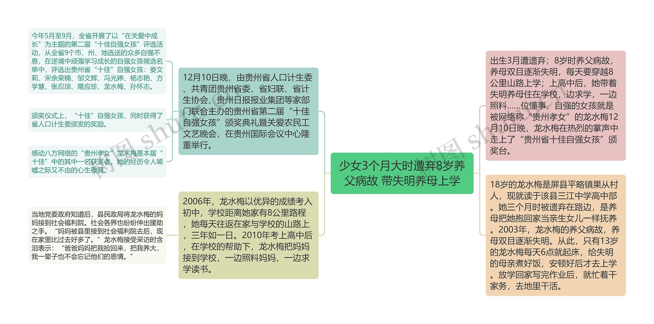 少女3个月大时遭弃8岁养父病故 带失明养母上学思维导图