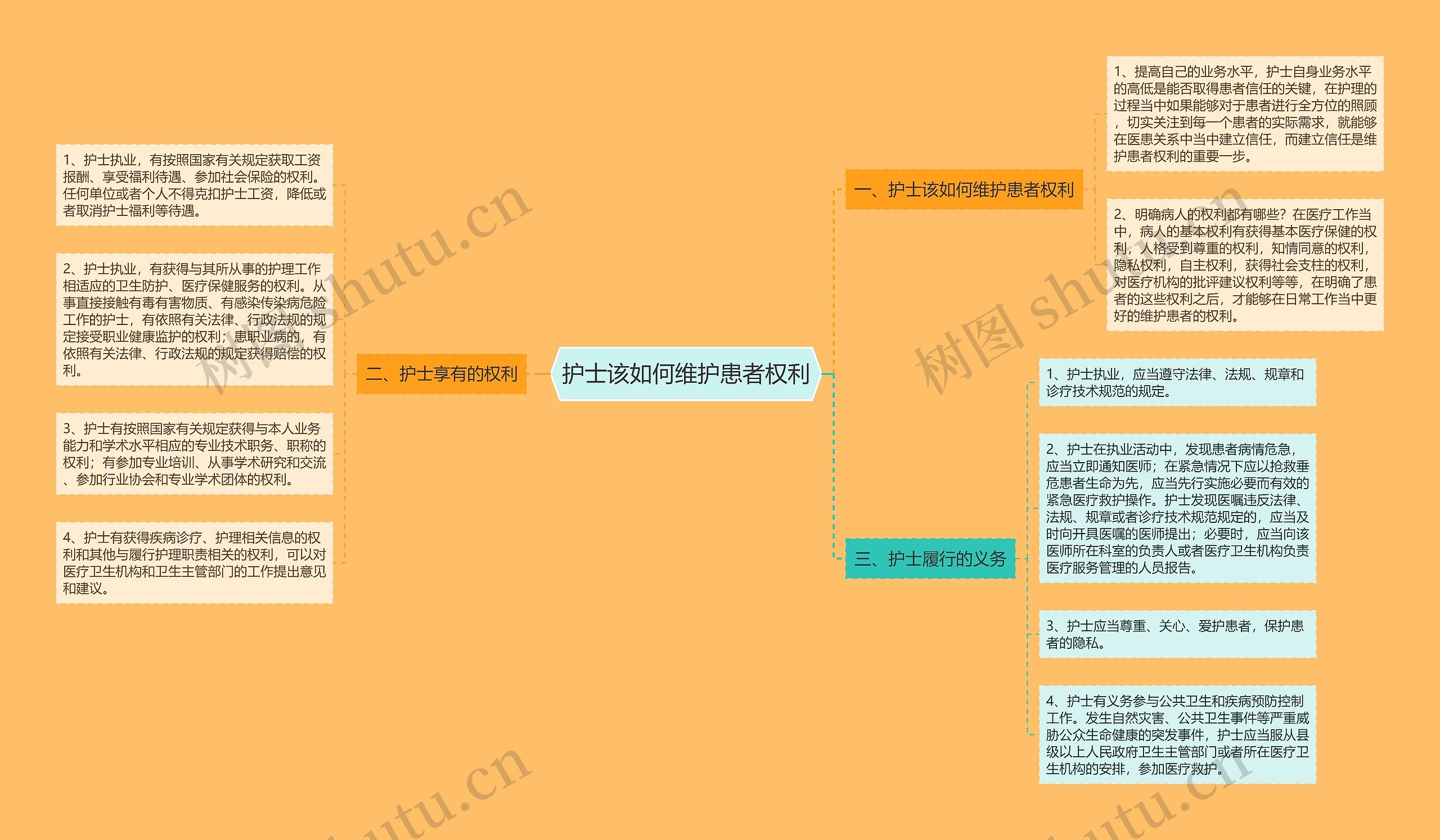 护士该如何维护患者权利思维导图