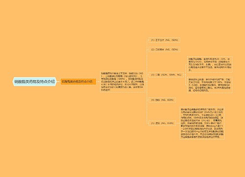 硝酸酯类药物及特点介绍