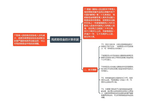 残疾赔偿金的计算依据