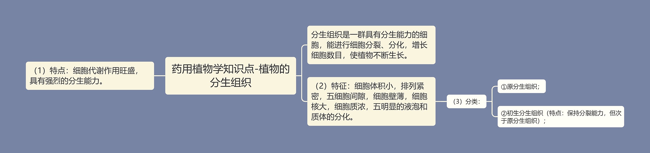 药用植物学知识点-植物的分生组织思维导图