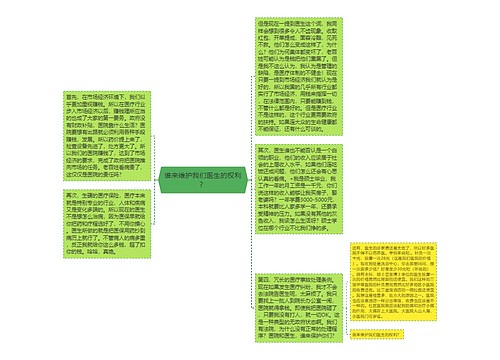 谁来维护我们医生的权利？