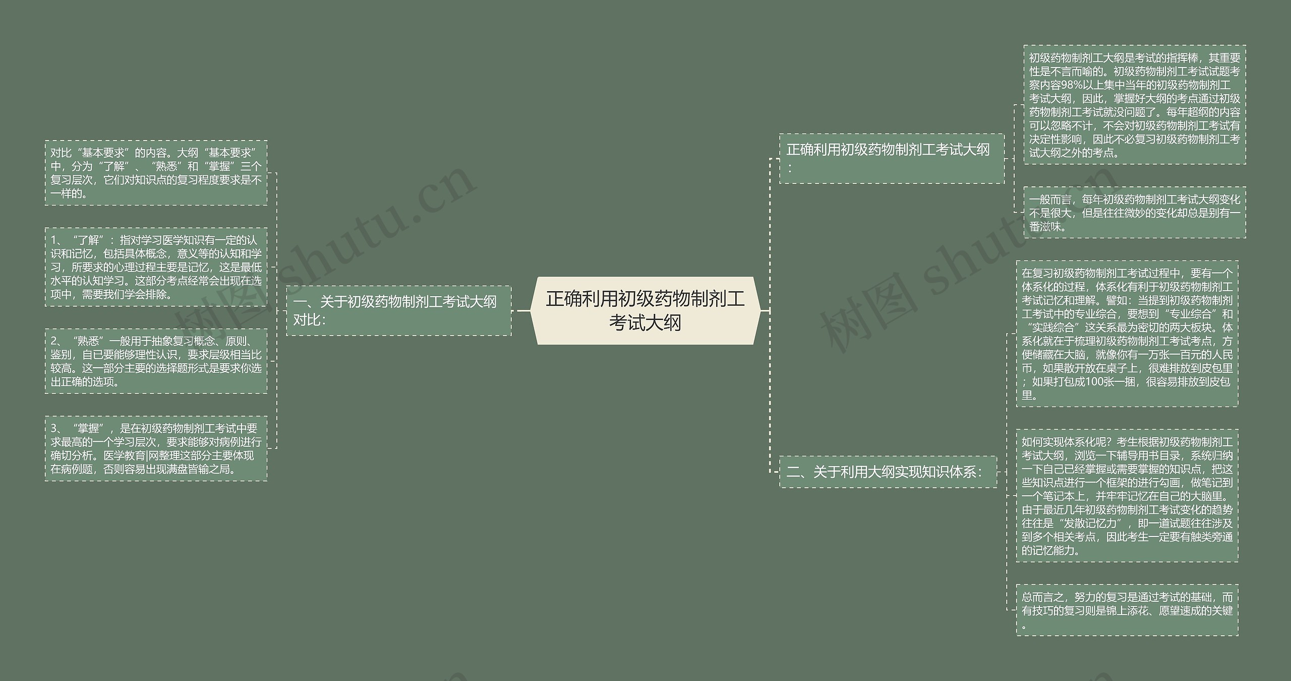 正确利用初级药物制剂工考试大纲思维导图