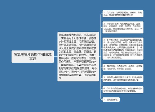 氢氯噻嗪片药理作用|注意事项