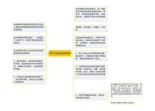 用于全身的麻醉药