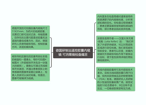 德国研制出遥控胶囊内窥镜 可消胃镜检查痛苦