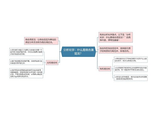 分析化学：什么是络合滴定法？