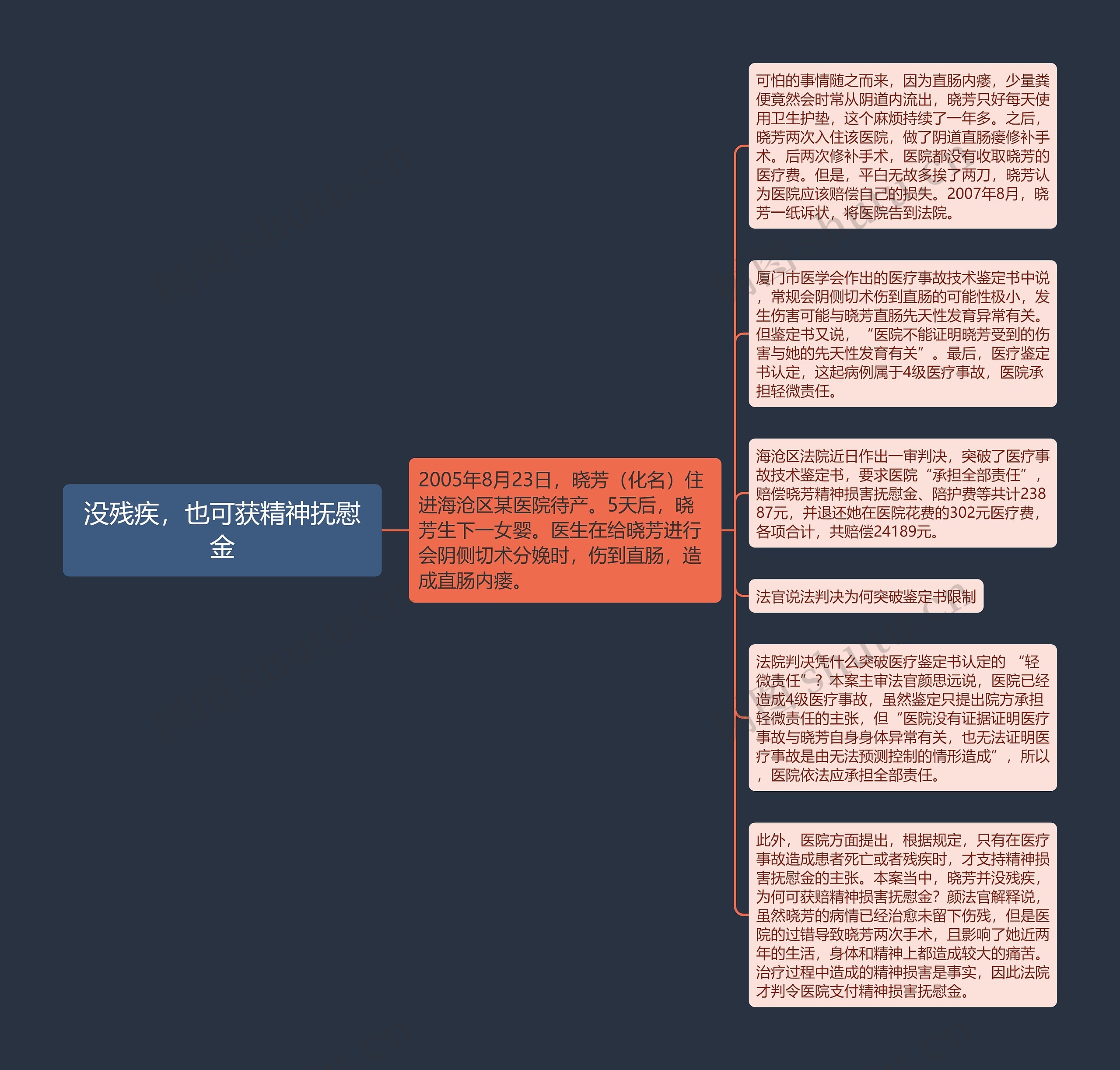 没残疾，也可获精神抚慰金思维导图