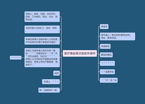 医疗事故再次鉴定申请书