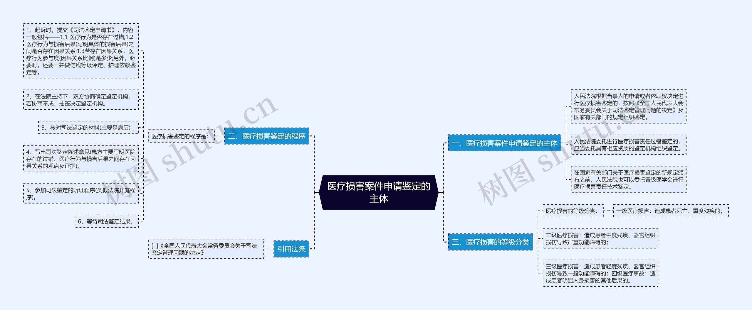 医疗损害案件申请鉴定的主体思维导图