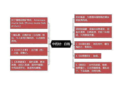 中药材：白梅