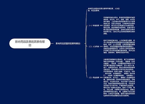 影响药品质量的因素有哪些