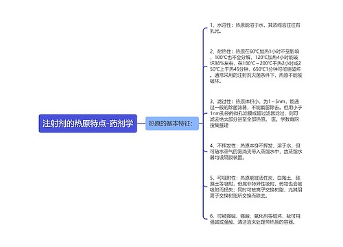 注射剂的热原特点-药剂学