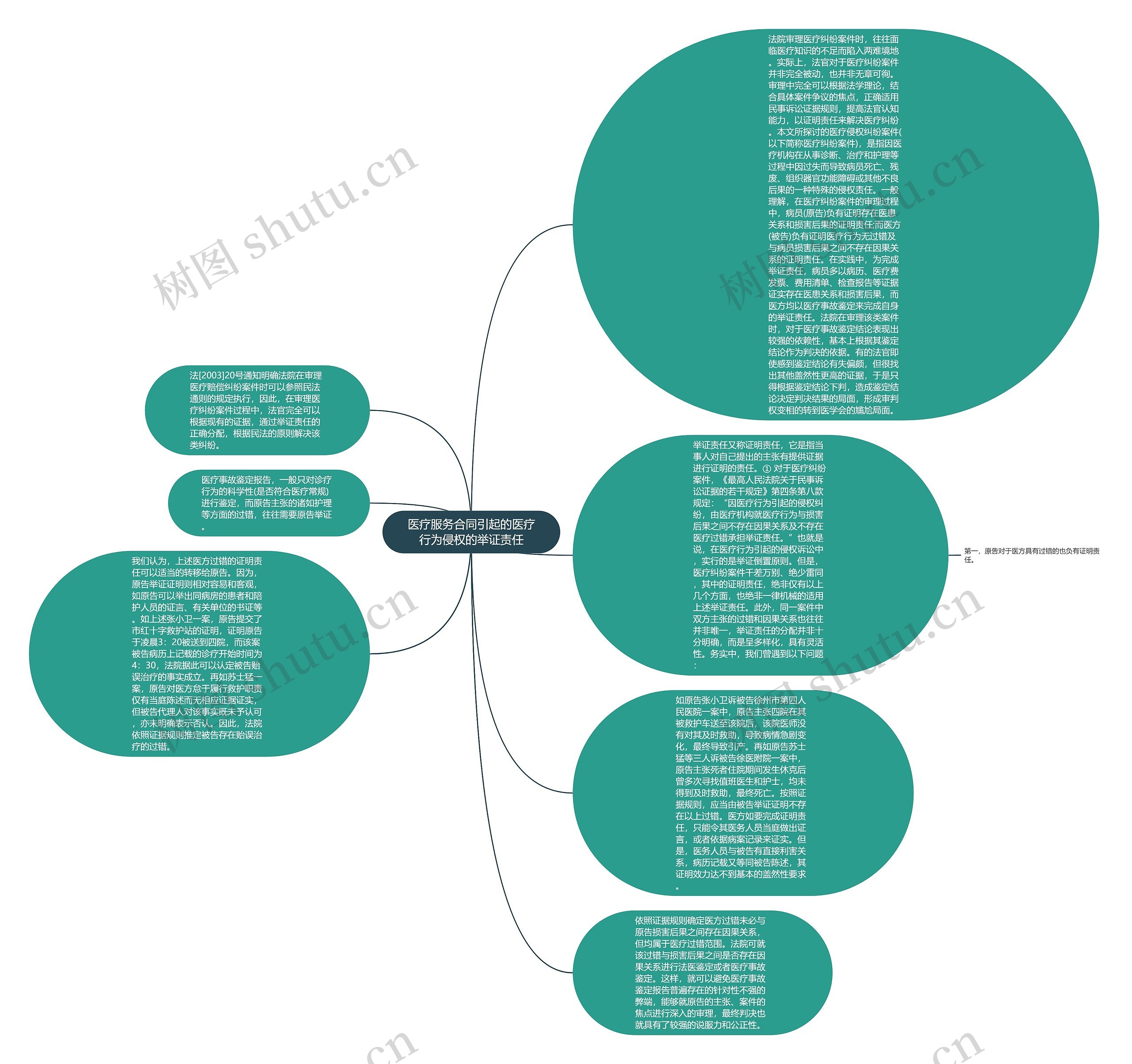 医疗服务合同引起的医疗行为侵权的举证责任思维导图