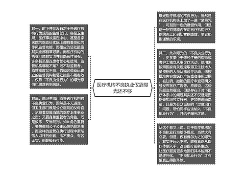 医疗机构不良执业仅靠曝光还不够