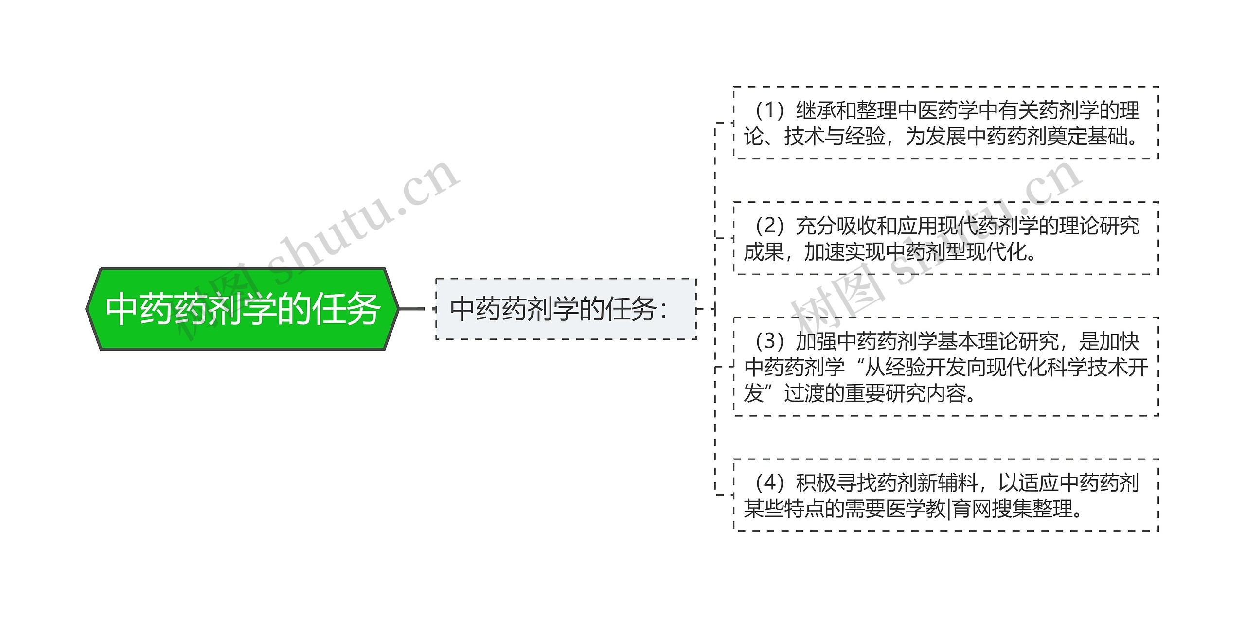 中药药剂学的任务思维导图