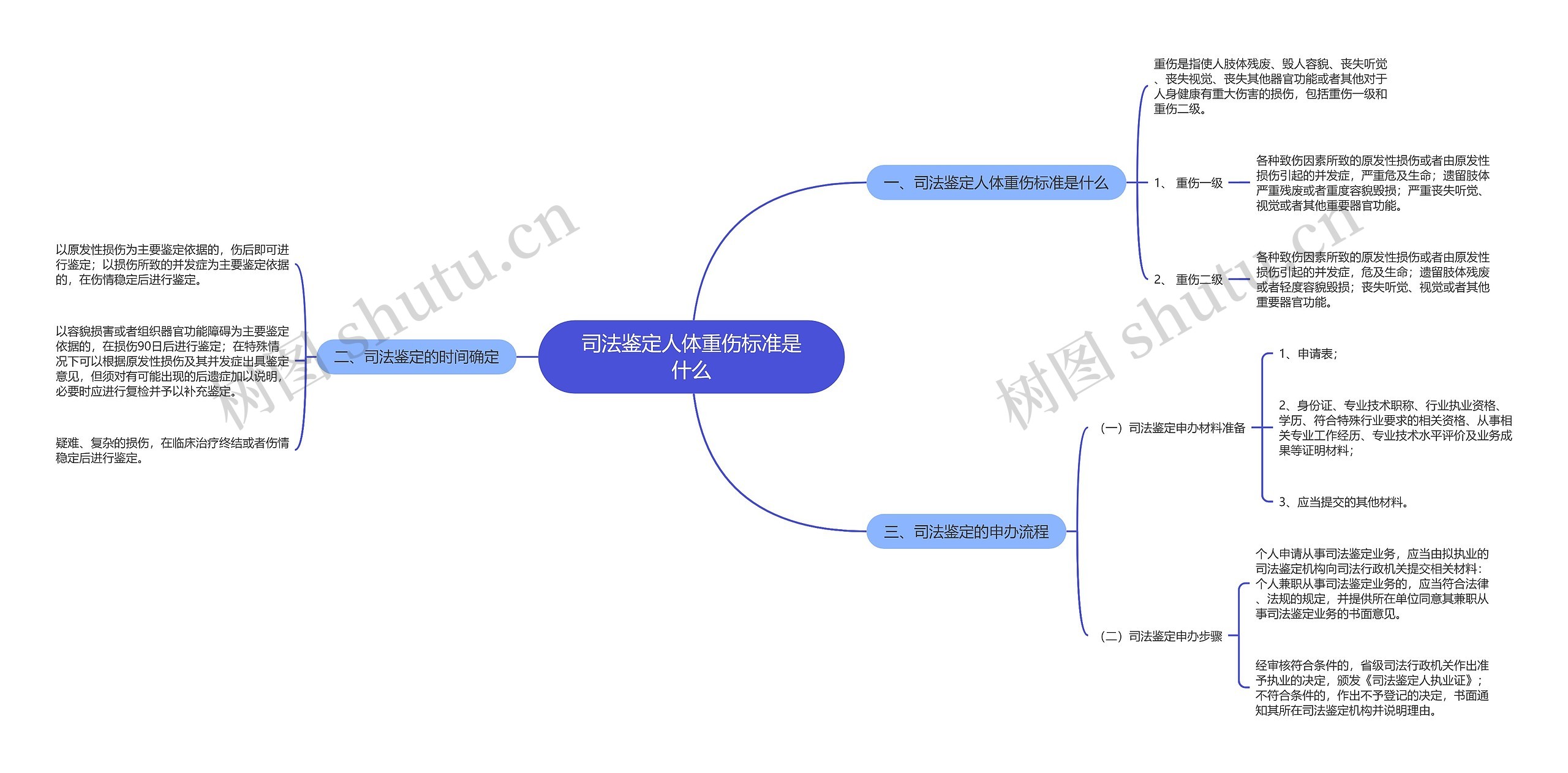 司法鉴定人体重伤标准是什么思维导图