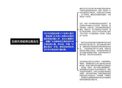 仪器失准被测出高血压