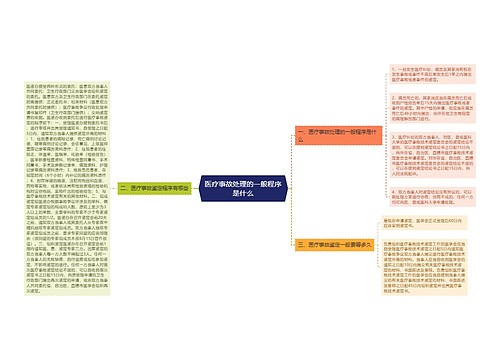 医疗事故处理的一般程序是什么