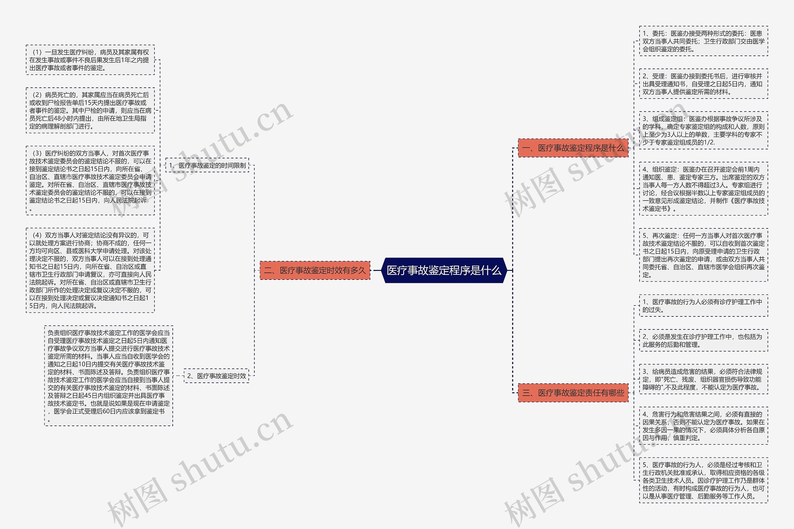 医疗事故鉴定程序是什么思维导图