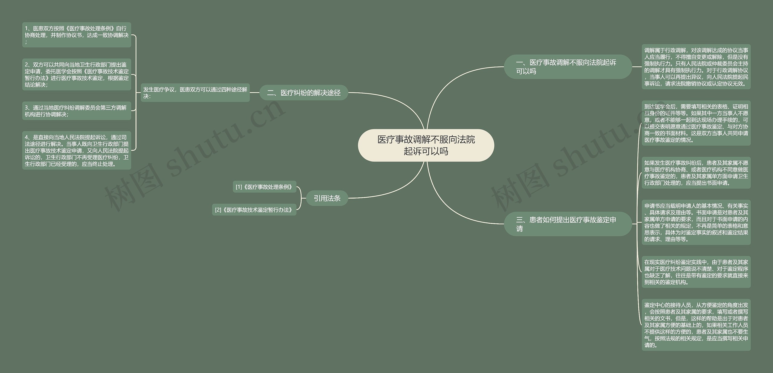 医疗事故调解不服向法院起诉可以吗思维导图