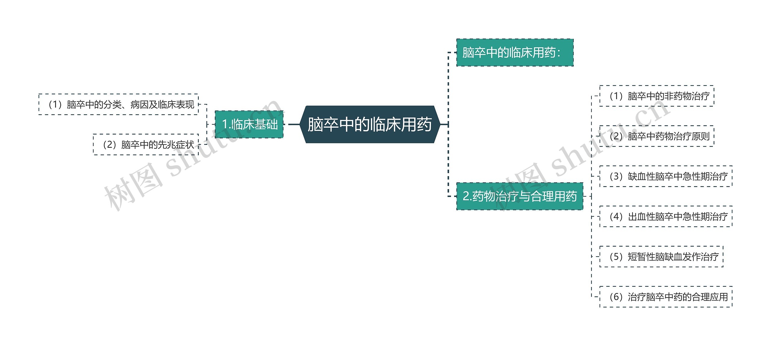 脑卒中的临床用药思维导图