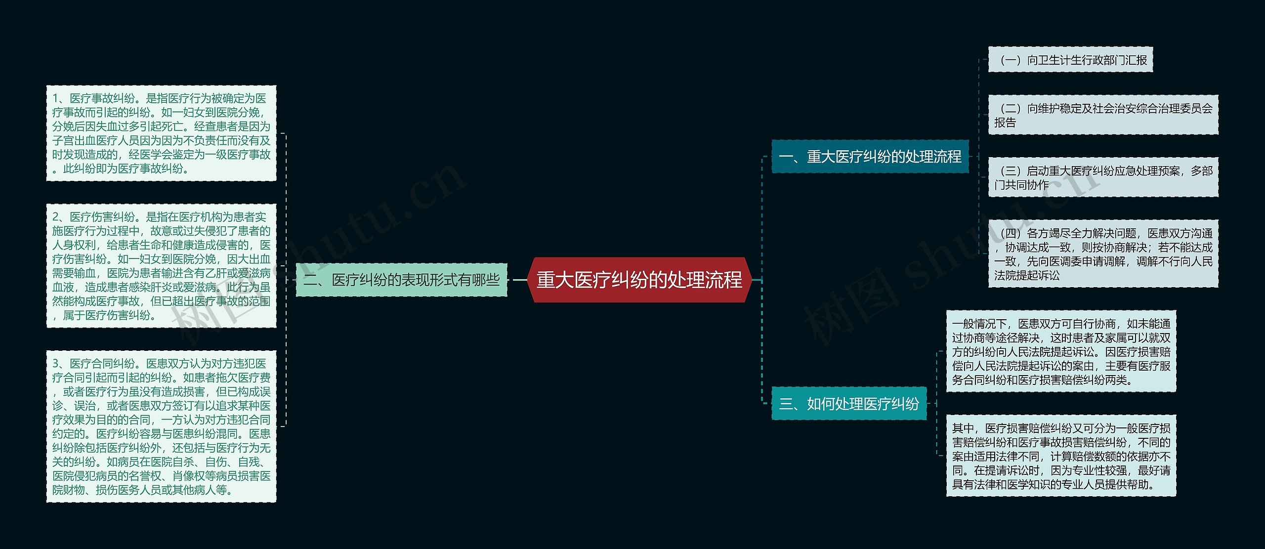 重大医疗纠纷的处理流程思维导图