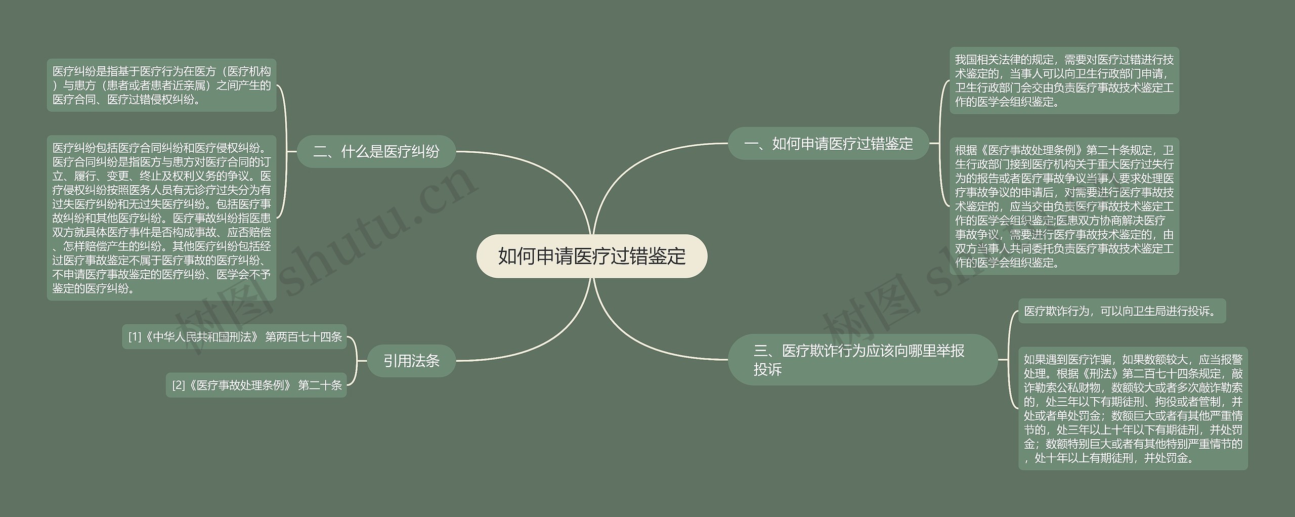 如何申请医疗过错鉴定思维导图