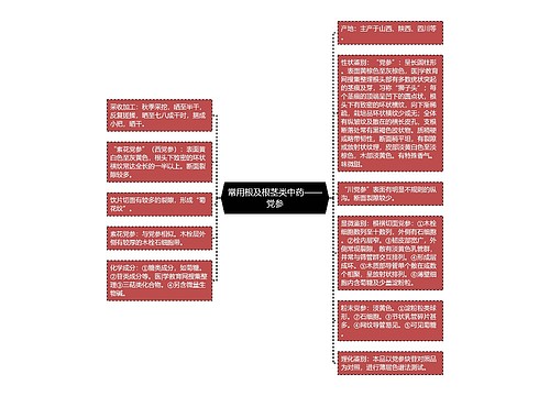 常用根及根茎类中药——党参