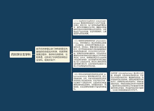 药剂学分支学科