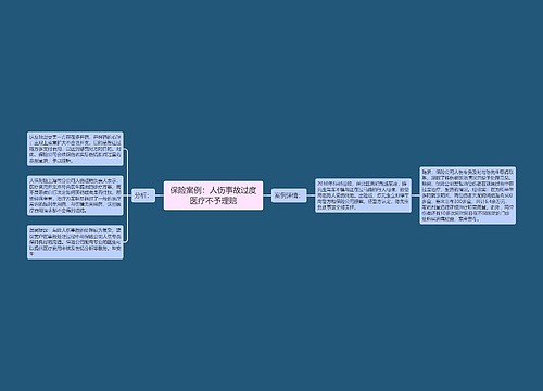 保险案例：人伤事故过度医疗不予理赔