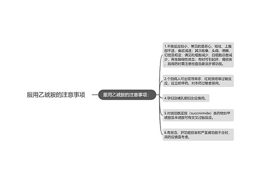 服用乙琥胺的注意事项