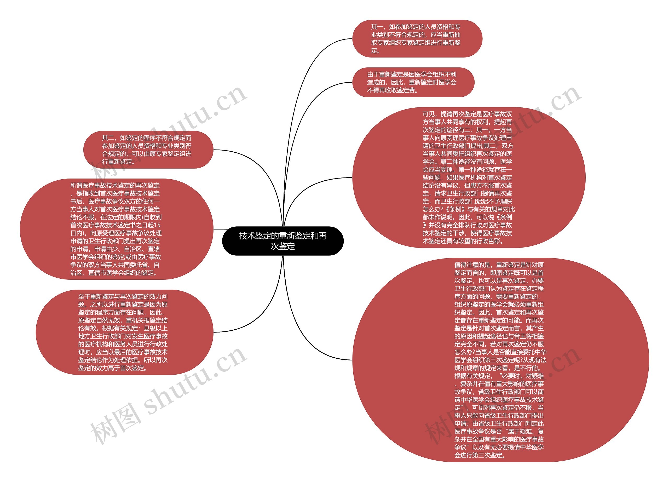 技术鉴定的重新鉴定和再次鉴定思维导图
