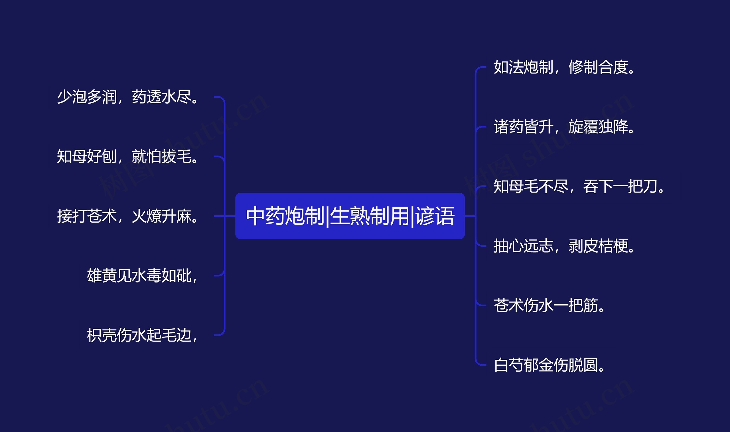 中药炮制|生熟制用|谚语