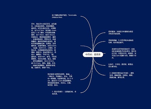 中药材：藏青果思维导图