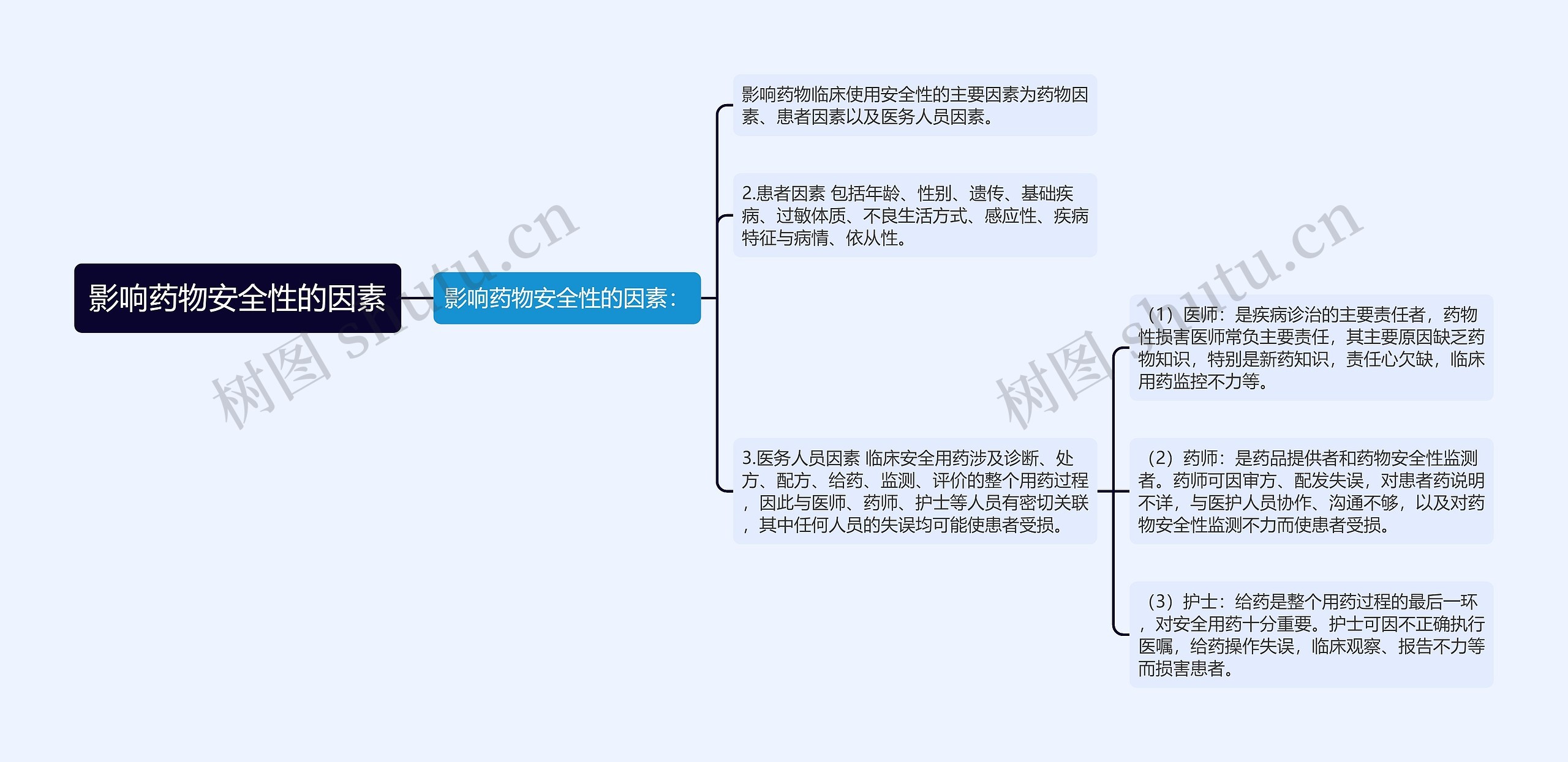 影响药物安全性的因素思维导图