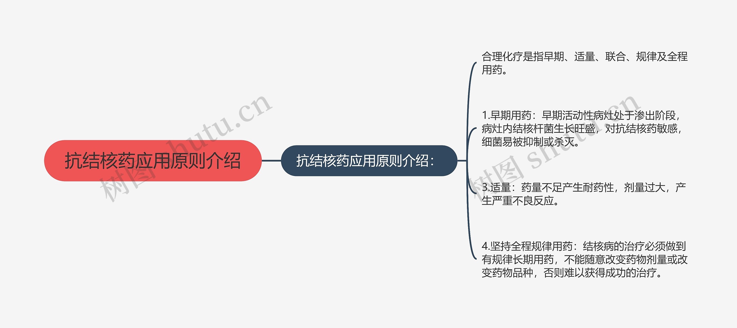 抗结核药应用原则介绍思维导图