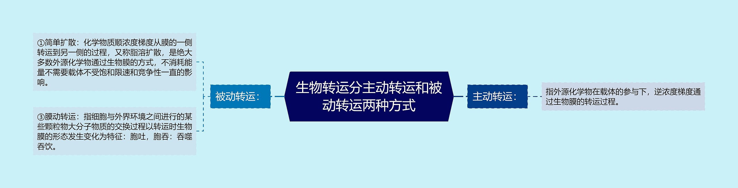 生物转运分主动转运和被动转运两种方式