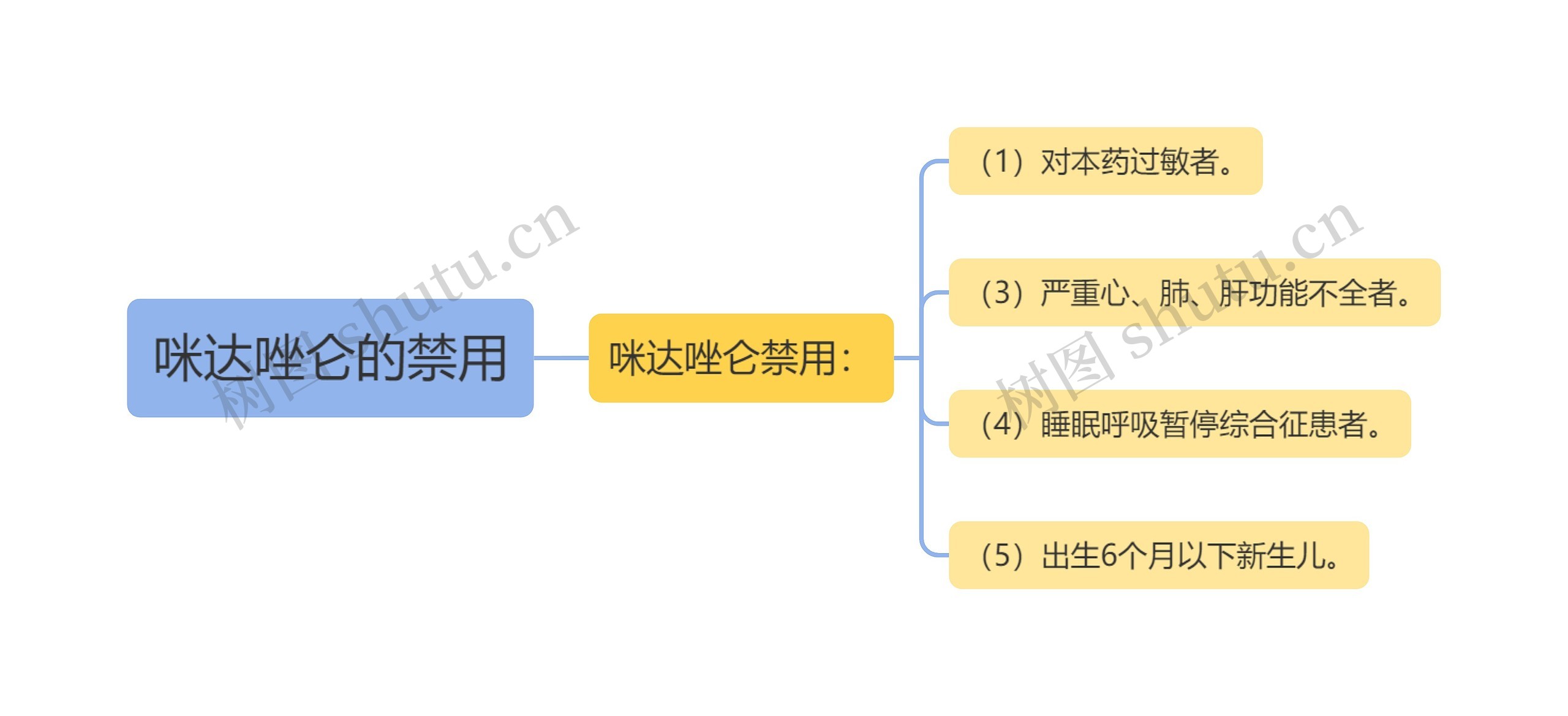 咪达唑仑的禁用思维导图